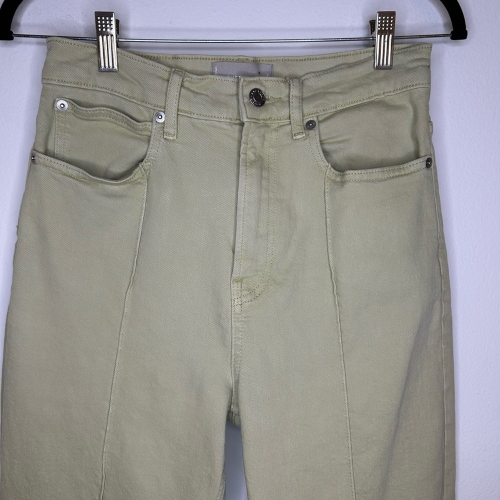Everlane The Way High Cotton Straight Leg Jean in Light Green size 27 - Picture 4 of 9